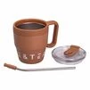 Термочашка Coffee &amp; Tea з трубочкою коричнева HP-14-23BR - 5