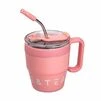 Термочашка Coffee &amp; Tea з трубочкою рожева HP-14-23P - 3