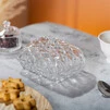 Маслянка скляна для вершкового масла з кришкою 16.5х10.5х8 см підставка для вершкового масла HP-YH-45 - 5