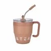 Термочашка Coffee &amp; Tea з трубочкою коричнева HP-14-23BR - 1