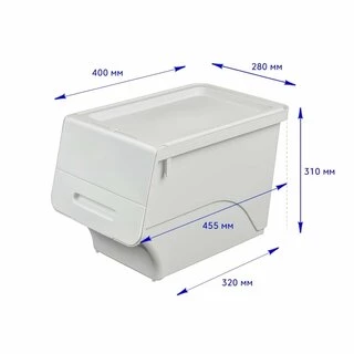 Контейнер для зберігання 45.5х28.5х31см Білий SW-00002421