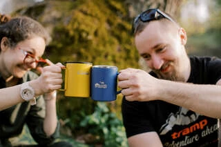 Термокружка TRAMP зі складаними ручками та поїлкою 400мл UTRC-137 mustard