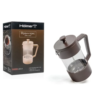 Френч-прес Holmer Lotus 600 мл коричневий FP-00600-PBR 