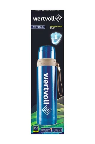 Термос WERTVOLL "ENJOY" 750 мл SS синій RX-7000BU