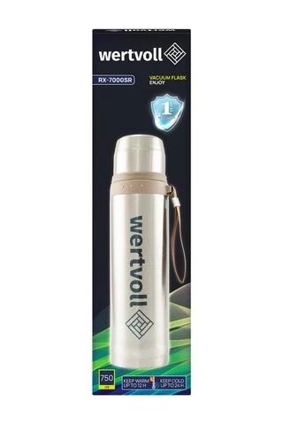 Термос WERTVOLL "ENJOY" 750 мл SS срібло RX-7000SR
