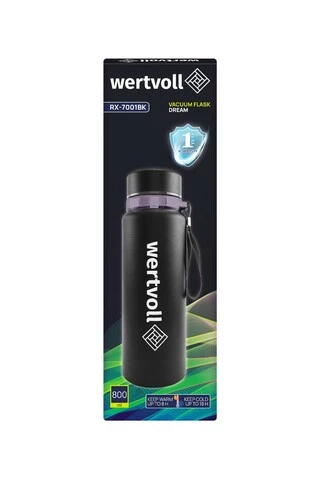 Термос WERTVOLL "DREAM" 800 мл SS Digital Sensor t &deg;C чорний RX-7001BK