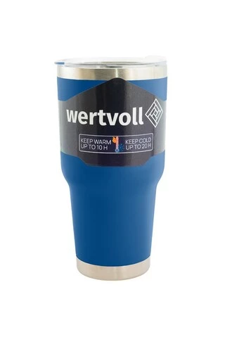 Термокружка WERTVOLL "YUMMY" 900 мл SS синя RX-7002BU