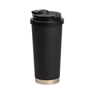 Термочашка Coffee з нержавіючої сталі з ремінцем 500 мл чорна HP-14-17B